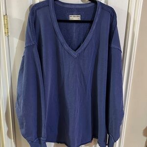 We The Free Venice V-neck Sweatshirt blue